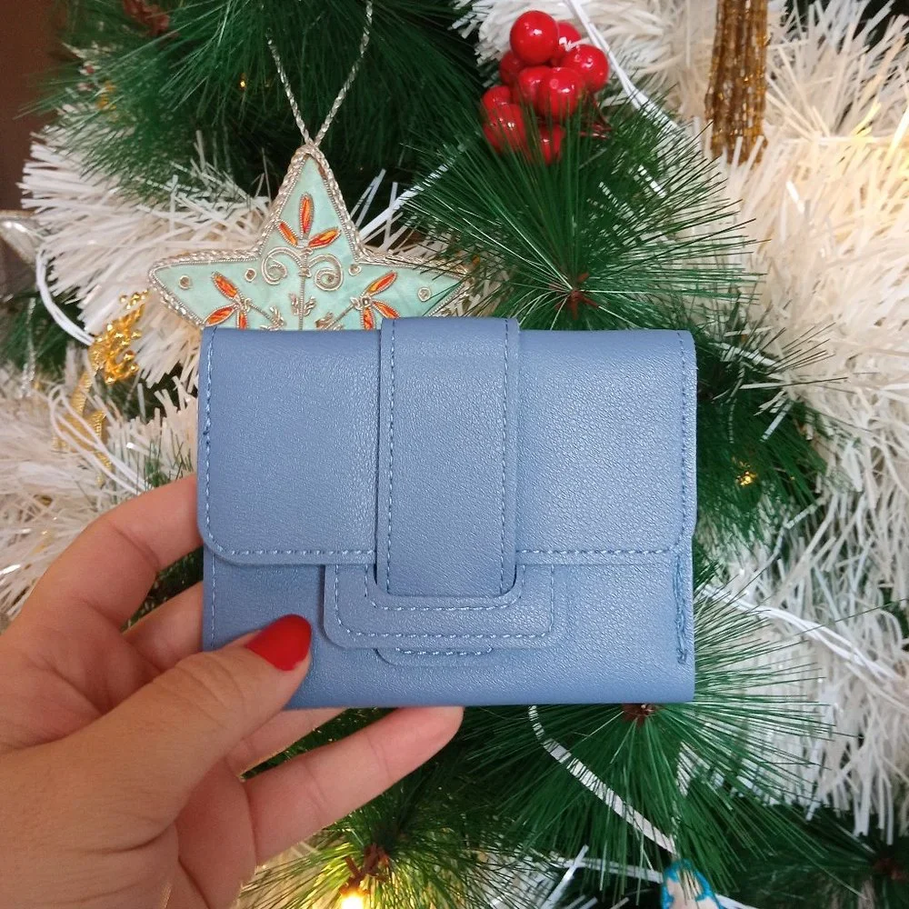 Elegant Boho Blue Fold Wallet - Picture 8 of 14